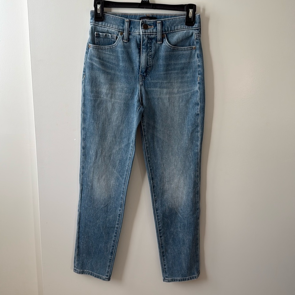 BANANA REPUBLIC high rise medium wash slim denim jeans